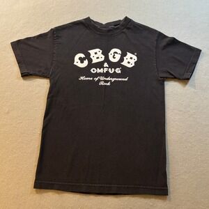 CBGB OMFUG Home of Underground Rock Graphic T Shirt Mens S Black Punk Rock